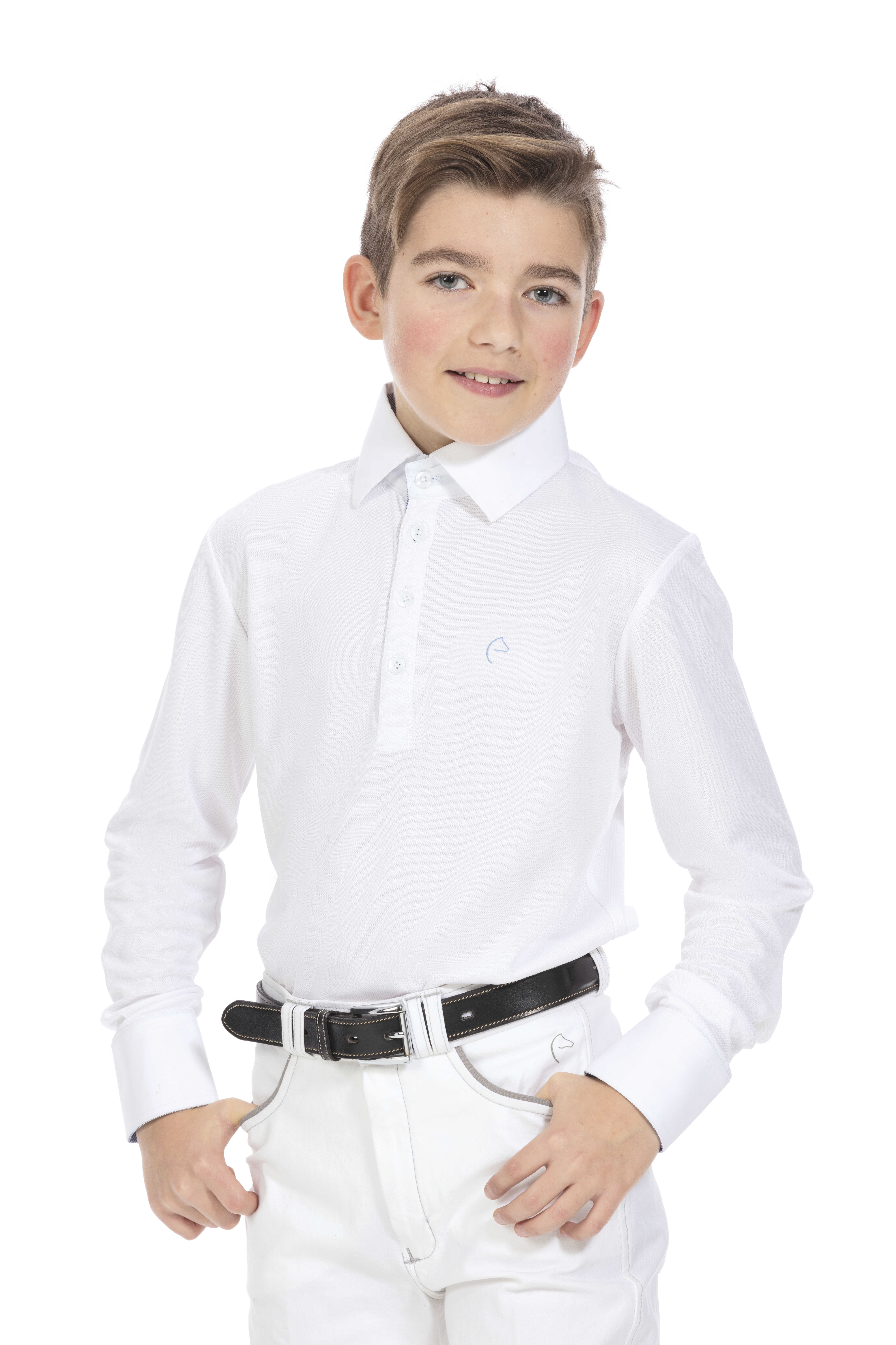 Polo Equithème Mesh de mangas compridas