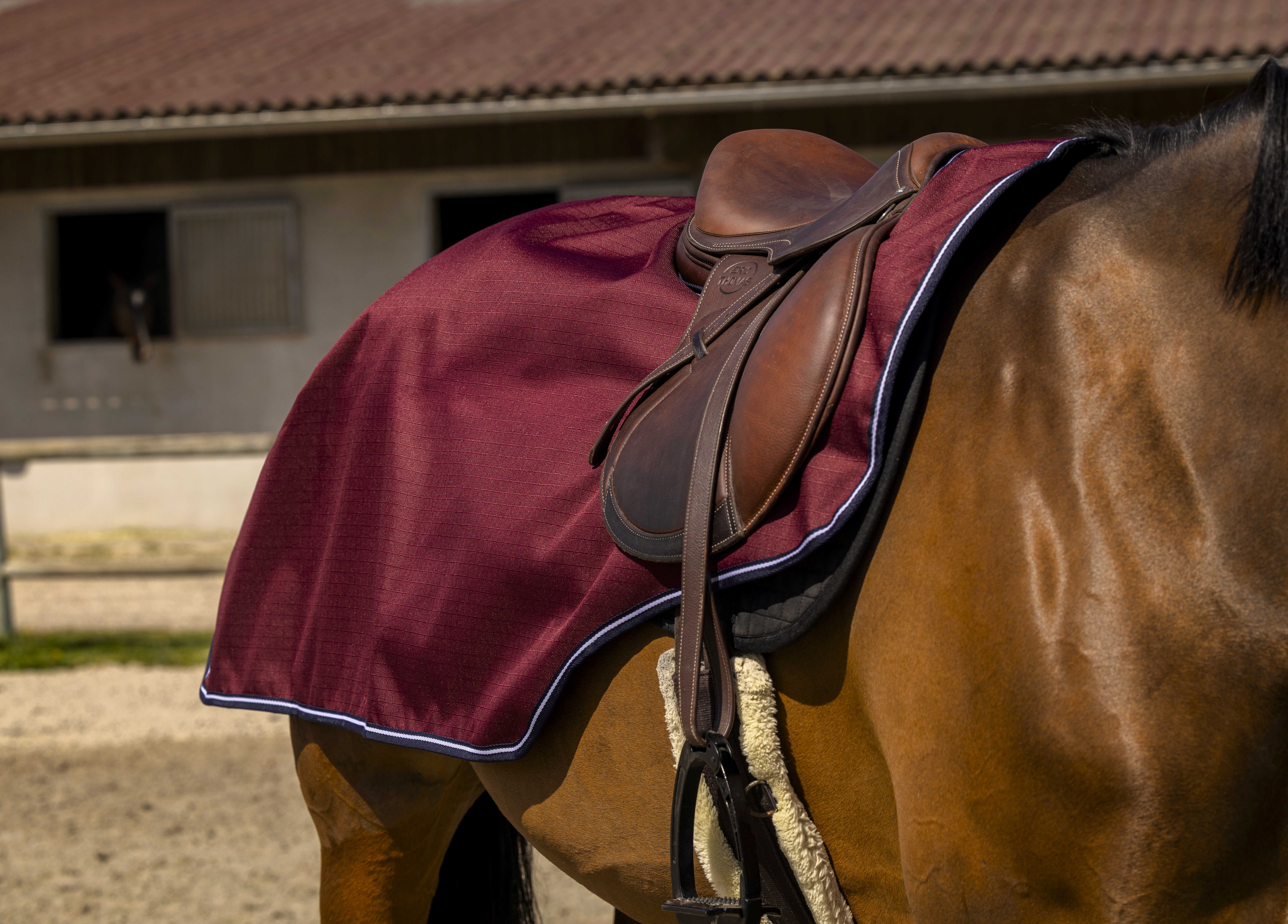 Cobre-rins Equithème Tyrex 1200D forrado com polar Cobre-rins Equithème Tyrex 1200D forrado com polar