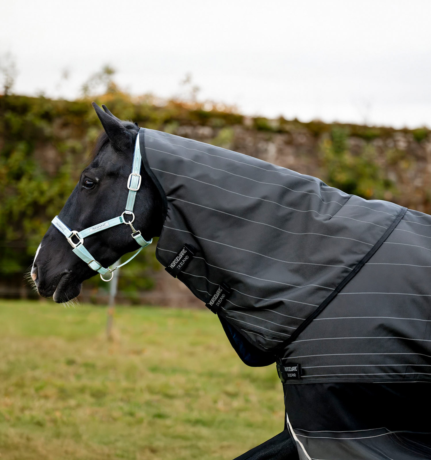 Cobertura Horseware Amigo 1200D FieldSafe Reflectech Plus Turnout 50g Preto / preto refletor Cobertura Horseware Amigo 1200D FieldSafe Reflectech Plus Turnout 50g Preto / preto refletor