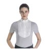 Pólo de concurso Ego7 Bavero de manga curta para mulher - Branco