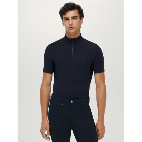 Polo de treino Rialto Tommy Hilfiger Equestrian 1/4 zip mangas curtas homem