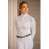 Polo de concurso Pénélope Bruges Mesh mulher - Branco