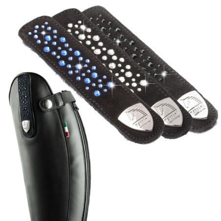 Correias intercambiáveis em camurça com strass irregulares