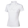 Polo de concurso Tattini feminino tempestade de cristal - Branco