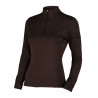 Polo de manga comprida Tattini para mulher Agatea - Castanho
