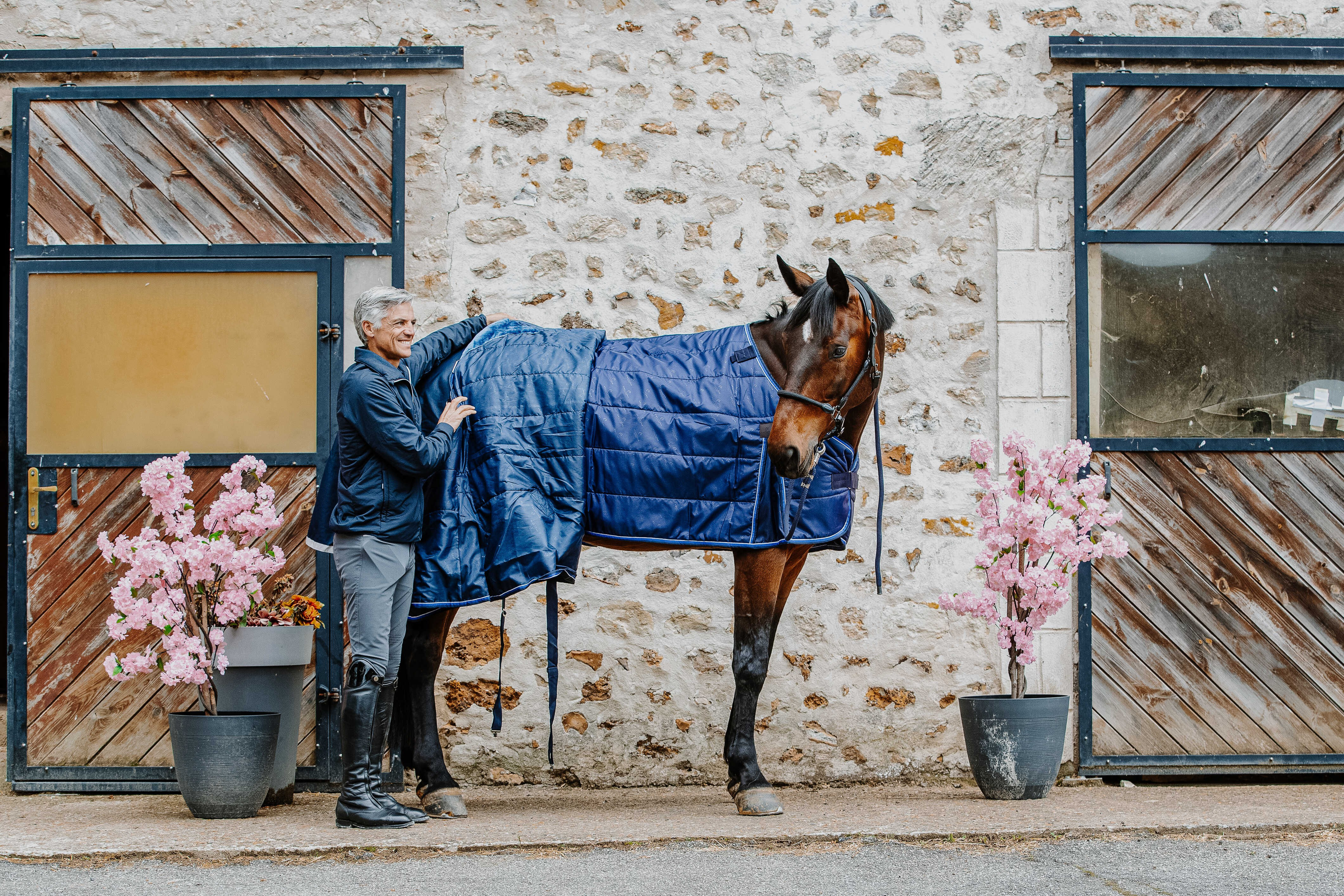 Capa Equithème Classic 1200D Azul-marinho