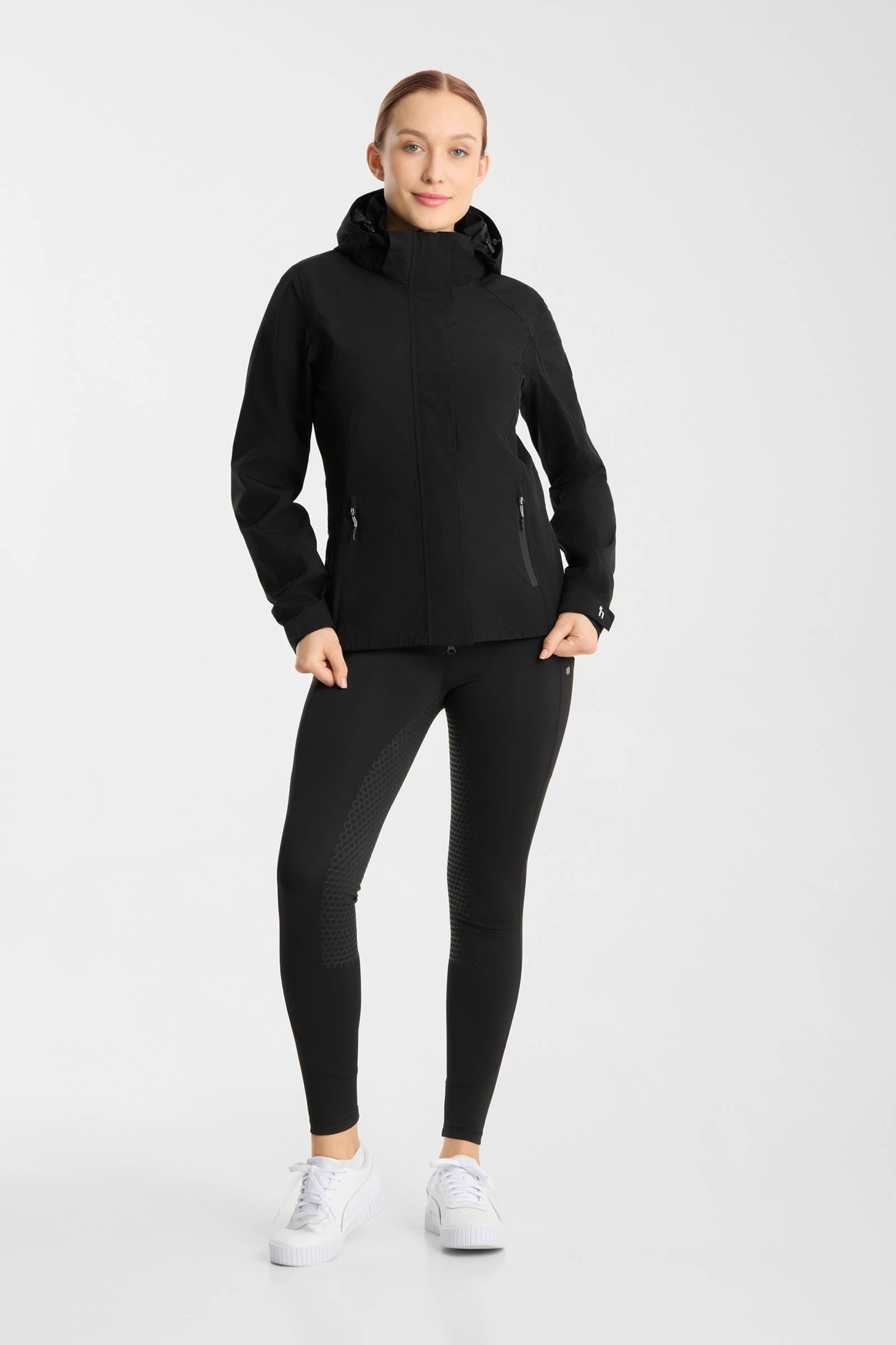 Casaco impermeável Horze Camila feminino Preto
