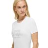 T-shirt de manga curta com strass Tommy Hilfiger Equestrian Malibu mulher - Branco óptico