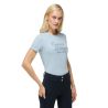 T-shirt de manga curta com strass Tommy Hilfiger Equestrian Malibu mulher - Azul doce