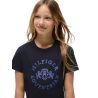 T-shirt de mangas curtas Tommy Hilfiger Equestrian Pasadena Young Rider - Céu do deserto