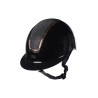 Capacete HKM Lady Shield brilhante - Preto / dourado rosé