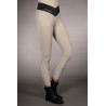 Legging Lauria Garrelli Limone com assento integral em silicone para mulher - Cinza / bege