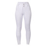 Calça HKM Amy feminina com culote integral em silicone - Branco