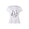 T-shirt HKM Elements de manga curta para mulher - Branco