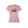 Camiseta feminina HKM Running Horse de manga curta - Rosa velho