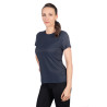T-Shirt HKM Sporty Mesh mulher de manga curta - Azul profundo