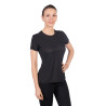 T-Shirt HKM Sporty Mesh mulher de manga curta - Preto