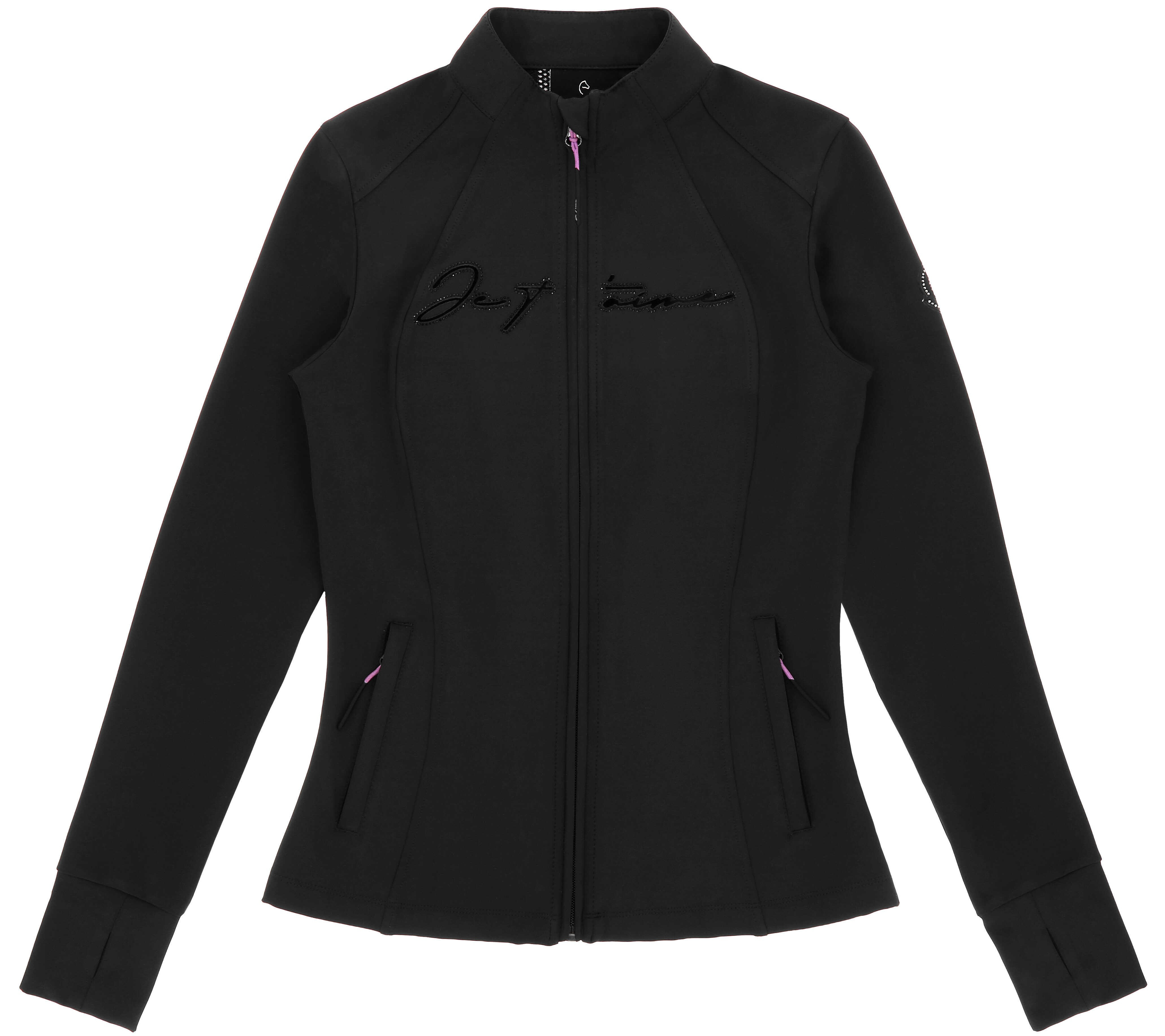 Colete Je t'aime Equithème Ilona mulher Preto