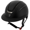 Capacete Equithème Agris viseira larga - Preto lamê