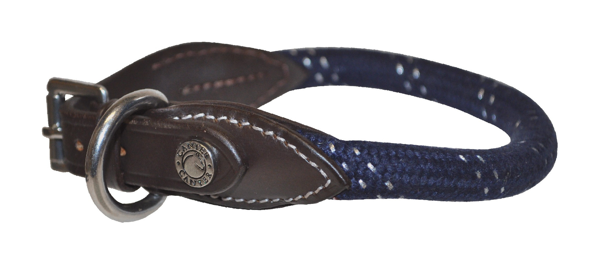 Coleira para cão Corda Canter Castanho / azul-marinho