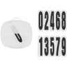 Número de partida 4 dígitos Equithème Retângulo - Branco