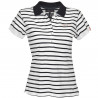 Polo feminino Joya Flags & Cup - Branco / marinho