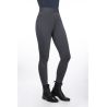 Legging HKM Isabella com assento integral em silicone - Cinzento