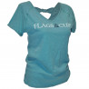 Camiseta feminina Amaluza Flags & Cup - Verde celadon
