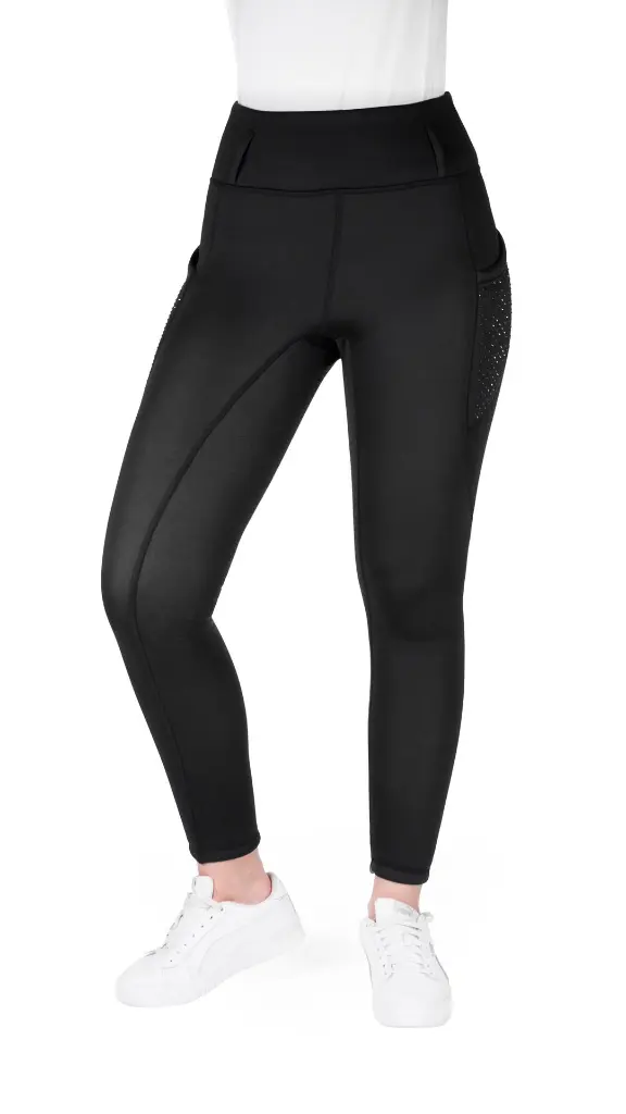 Legging Je t'aime Equithème Neva criança Preto