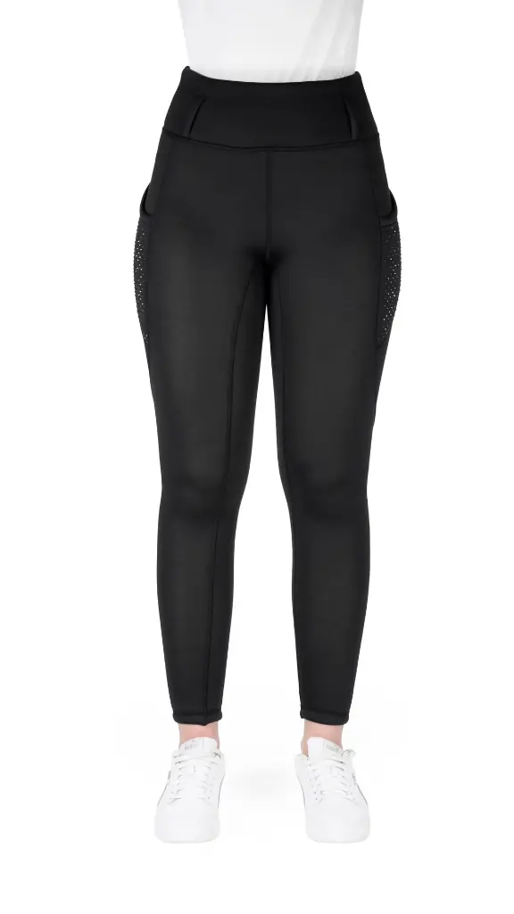 Legging Je t'aime Equithème Neva criança Preto