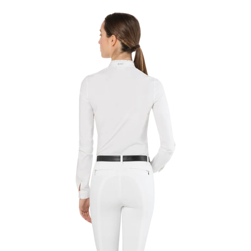 Polo de concurso Nina Ego7 de manga comprida para mulher Branco Polo de concurso Nina Ego7 de manga comprida para mulher Branco