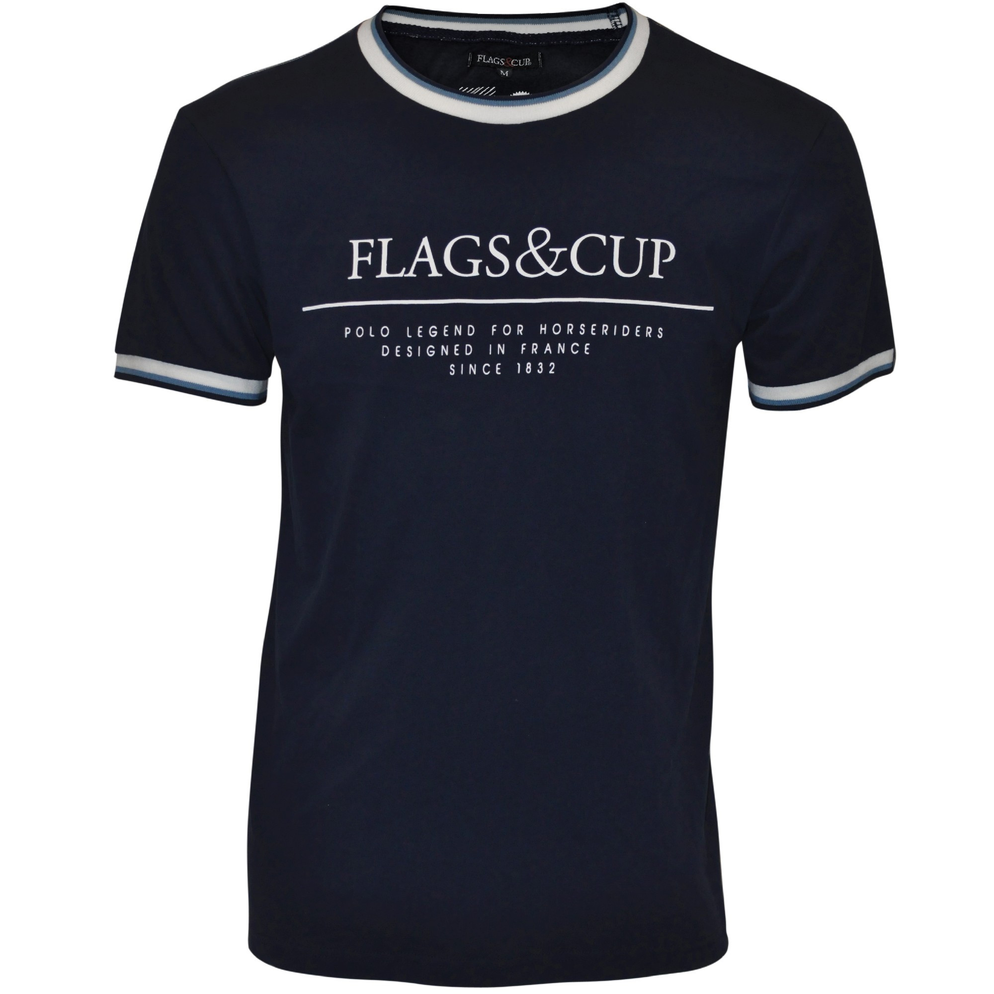 Camiseta masculina Prado Flags & Cup Azul-marinho