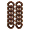 Elásticos para pinos de crina Imperial Riding, conjunto com 12 - Castanho escuro