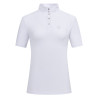 Polo de concurso de mangas curtas Imperial Riding Basic glam feminino - Branco