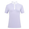 Polo de concurso de mangas curtas Imperial Riding Basic glam feminino - Glicina