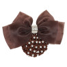Rede para cabelo com rede e pérolas Imperial Riding - Castanho escuro