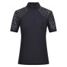 Top de manga curta Imperial Riding Breeze para mulher - Preto