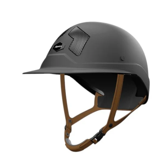 Capacete Mips Flex-on Armet preto viseira Unissex Dark jugular marrom
