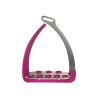 Estribos de segurança Veredus Steel1 Vita - Prata / rosa