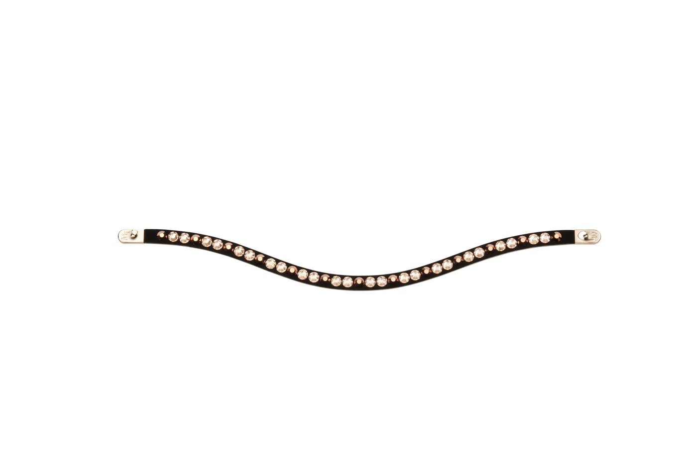 Bling para cabeçada Magic Tack Stübben longo curvado Rosa metálica Bling para cabeçada Magic Tack Stübben longo curvado Rosa metálica