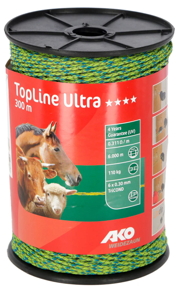 Fio de vedação TopLine Ultra AKO Amarelo fluorescente / azul