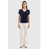 T-shirt Harcour Aquila mangas curtas mulher França - Marinho