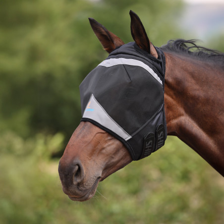 Máscara anti-moscas Shires FlyGuard Pro Fine Mesh com passagem para as orelhas