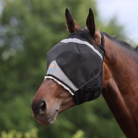 Máscara anti-moscas Shires FlyGuard Pro Fine Mesh sem orelhas