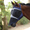 Máscara anti-moscas Shires FlyGuard Pro Fine Mesh sem orelhas com nariz - Marinho