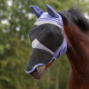 Máscara anti-moscas Shires FlyGuard Pro Fine Mesh com orelhas e nariz - Azul céu
