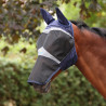 Máscara anti-moscas Shires FlyGuard Pro Fine Mesh com orelhas e nariz quadrado - Marinho