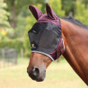Máscara anti-moscas Shires FlyGuard Pro Deluxe com orelhas - Cereja preta