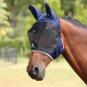 Máscara anti-moscas Shires FlyGuard Pro Deluxe com orelhas - Marinho