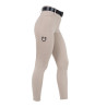 Legging feminino Equestro de cintura alta com passantes para cinto - Oxford bronzeado
